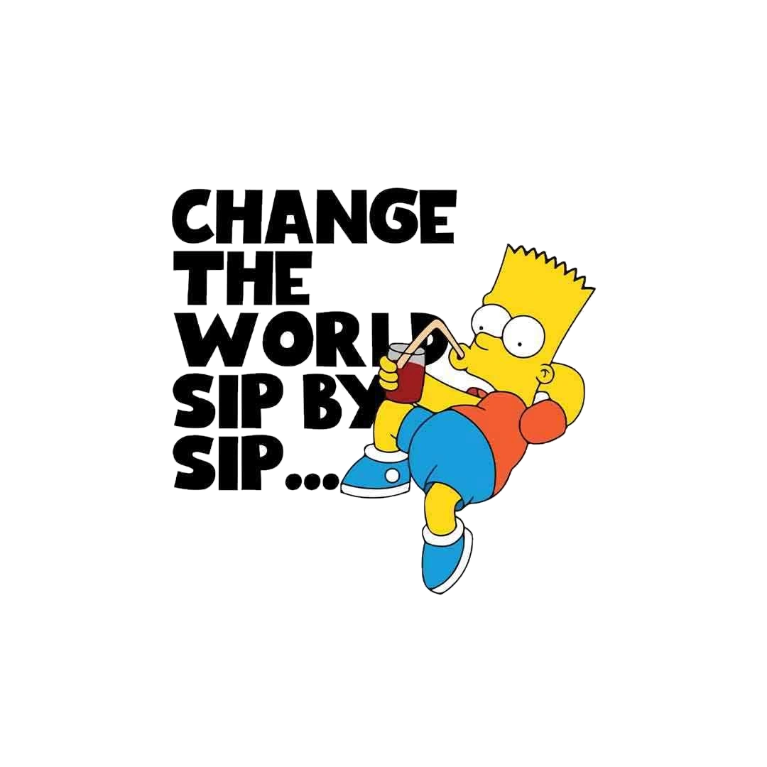 Change The World Sip By Sip Sticker